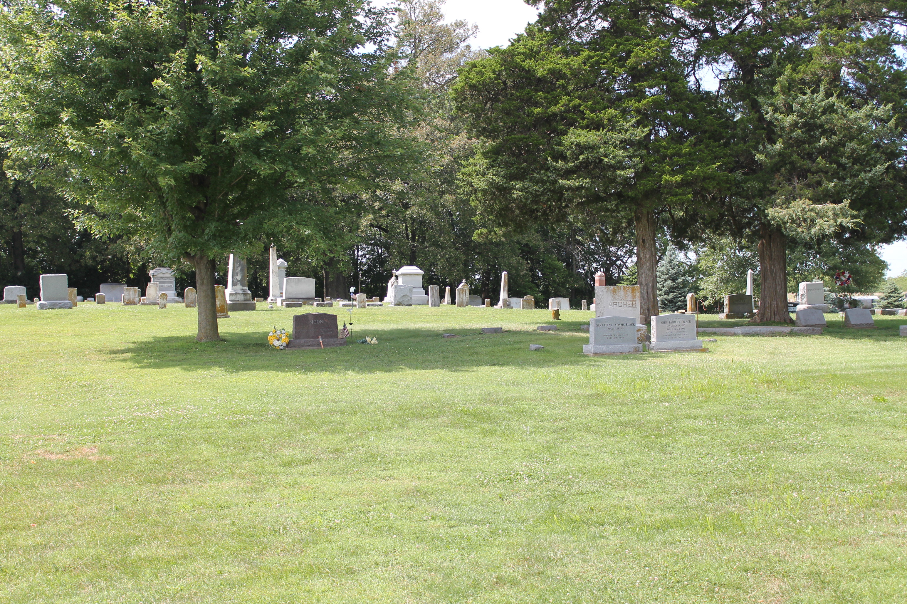 Headstones in St. Stephens Episcopal Cemetery - Pittsfield, Illinois